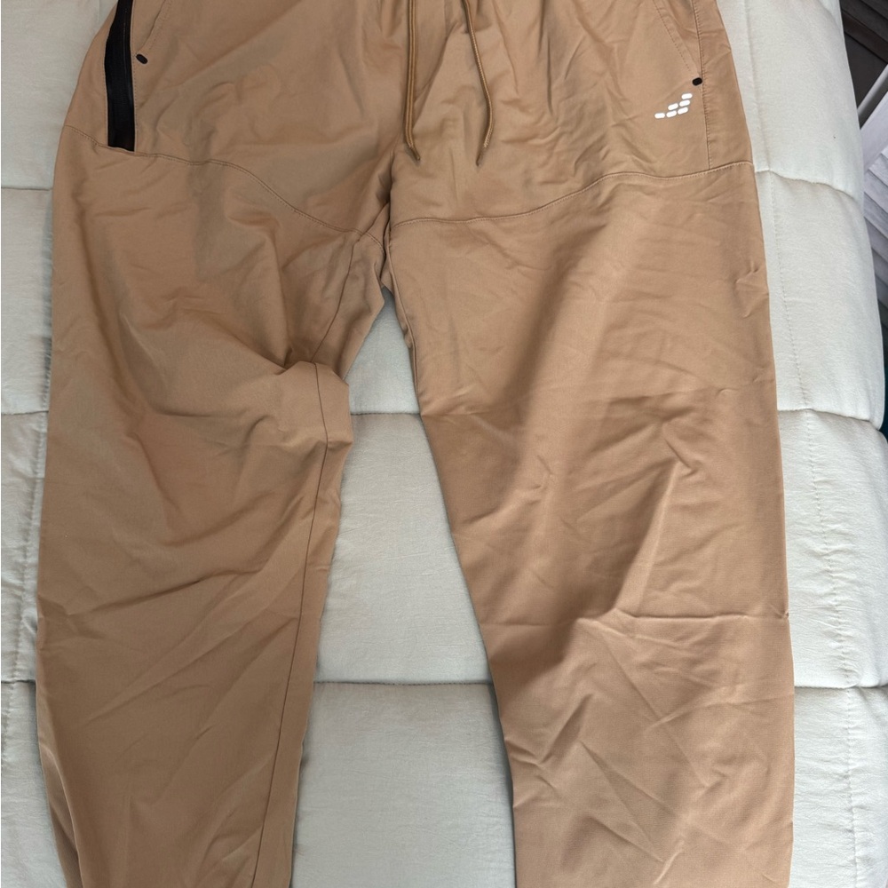 BCG Tan Joggers with Black Accents